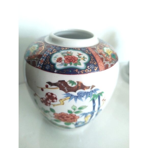 Miyako Japan Hand Painted Ginger Jar/Vase Imari Ware 5 1/2" - Picture 12 of 12